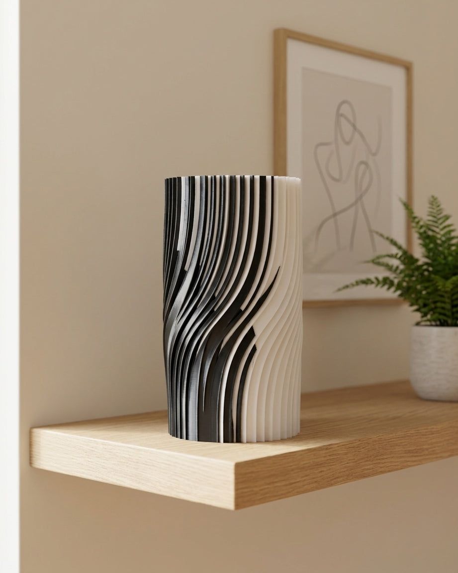 Dual Colour Phased Design Vase