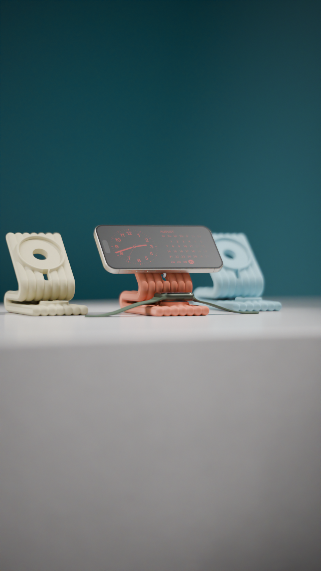Dual Phone and Smartwatch MagSafe-Compatible Charger Stand