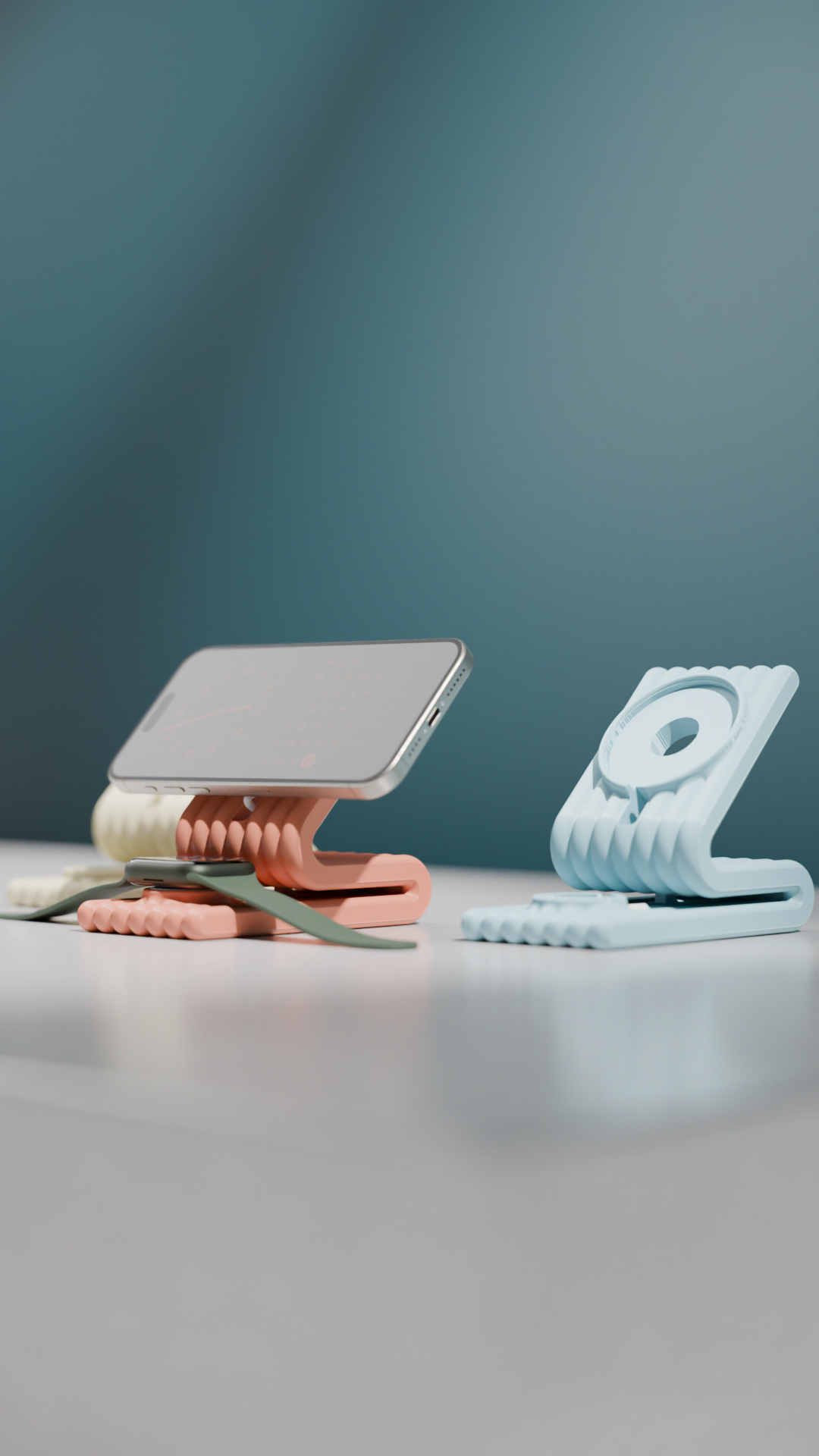 Dual Phone and Smartwatch MagSafe-Compatible Charger Stand