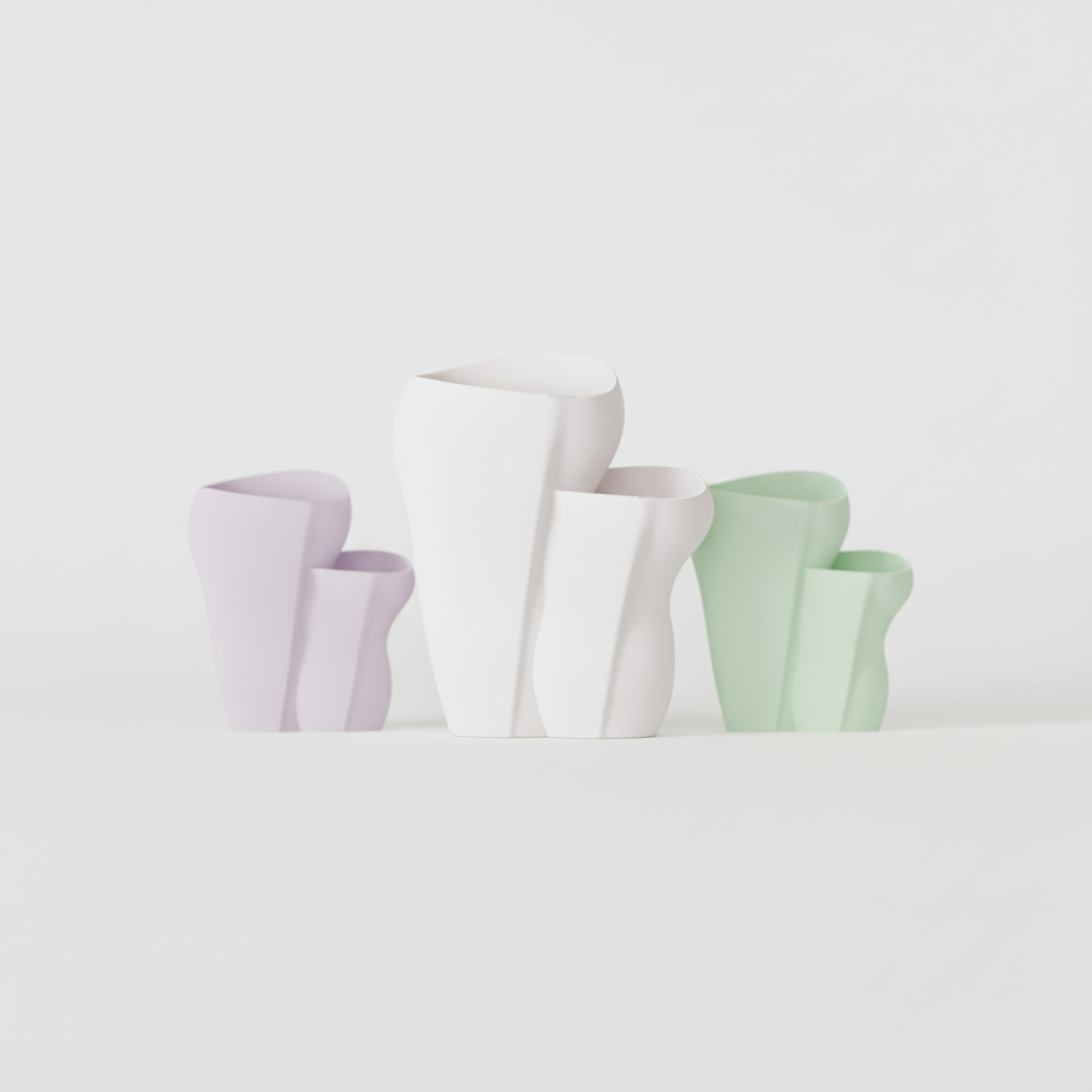 Dual Vase with Sweeping Shape