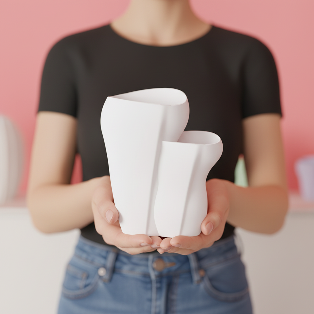 Dual Vase with Sweeping Shape