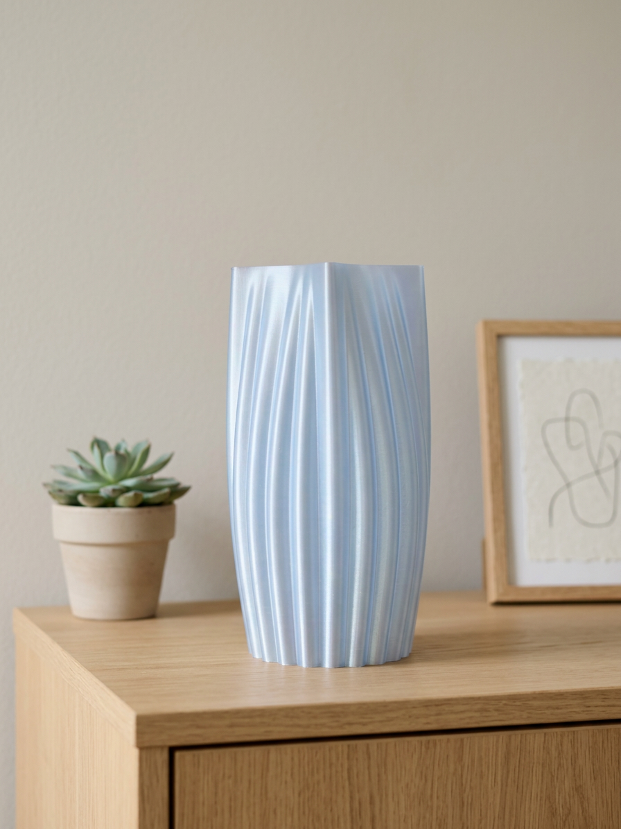 Elegant Crimped Top Design Vase