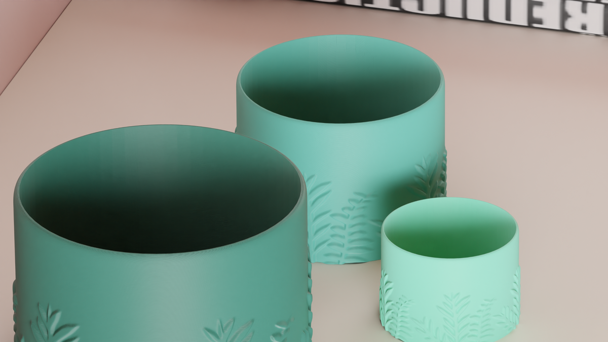 Elegant Leaf Themed Planter