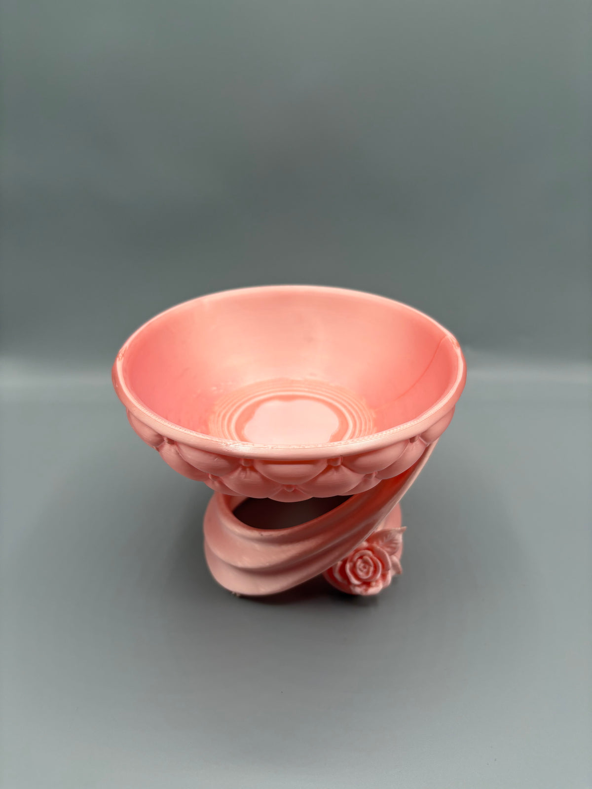 Elegant Quilted Pedestal Catchall Bowl