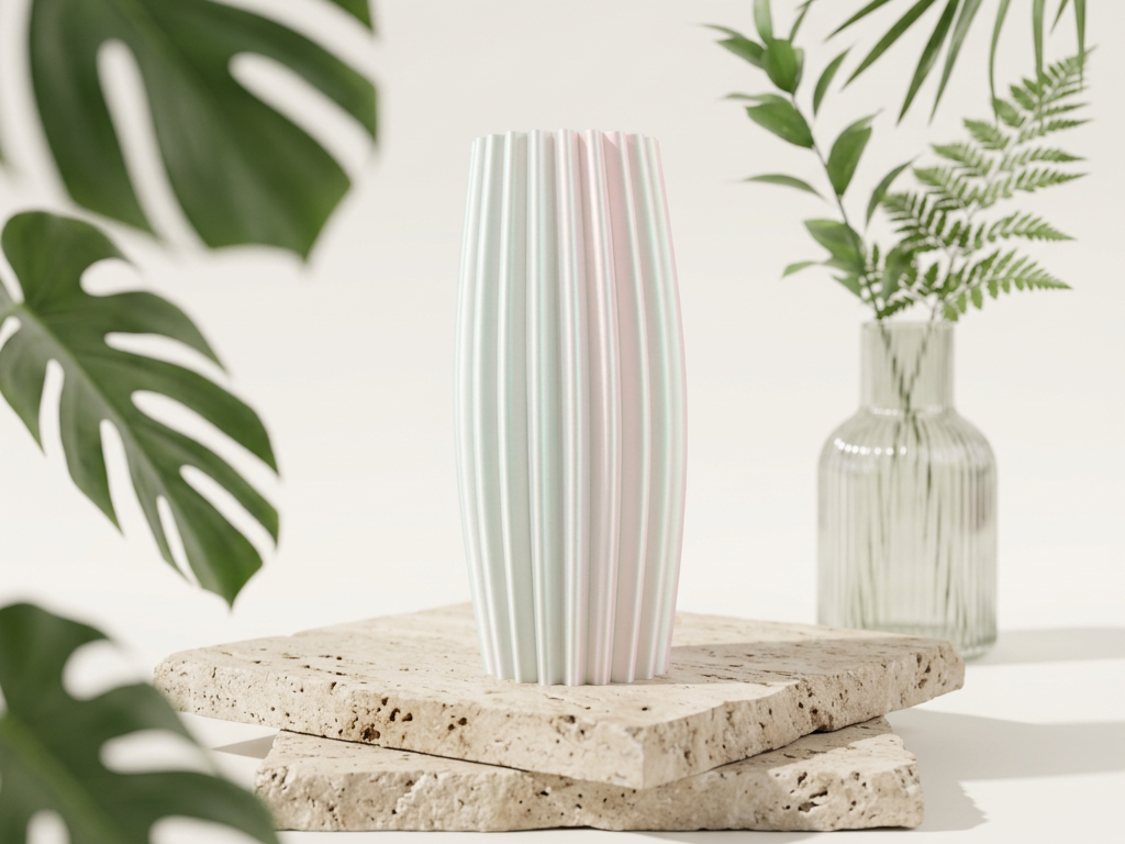 Elegant Ribbed Vase