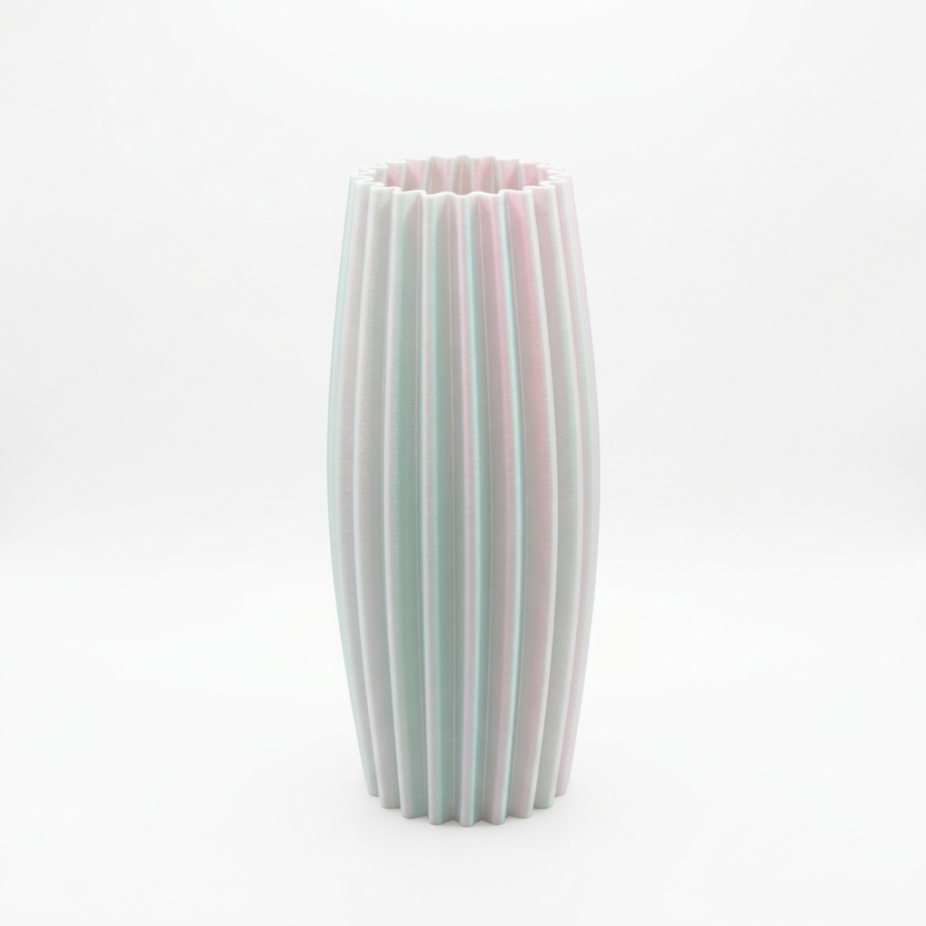 Elegant Ribbed Vase