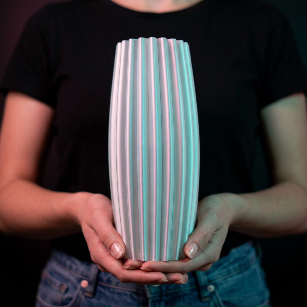 Elegant Ribbed Vase