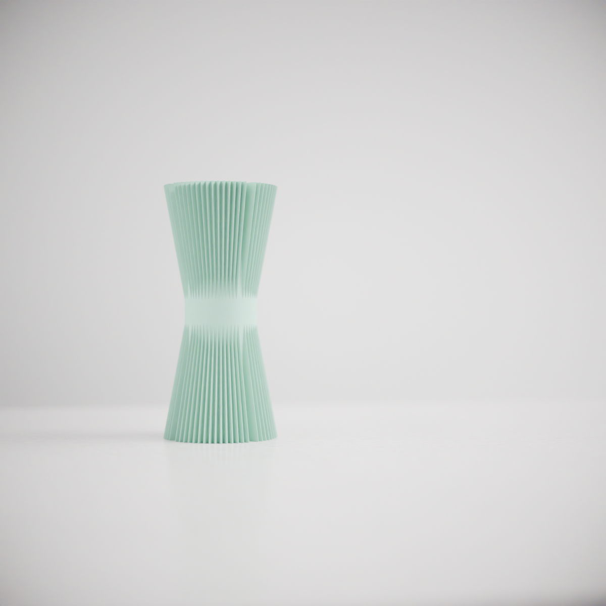 Elegant Tapered and Ribbed Vase