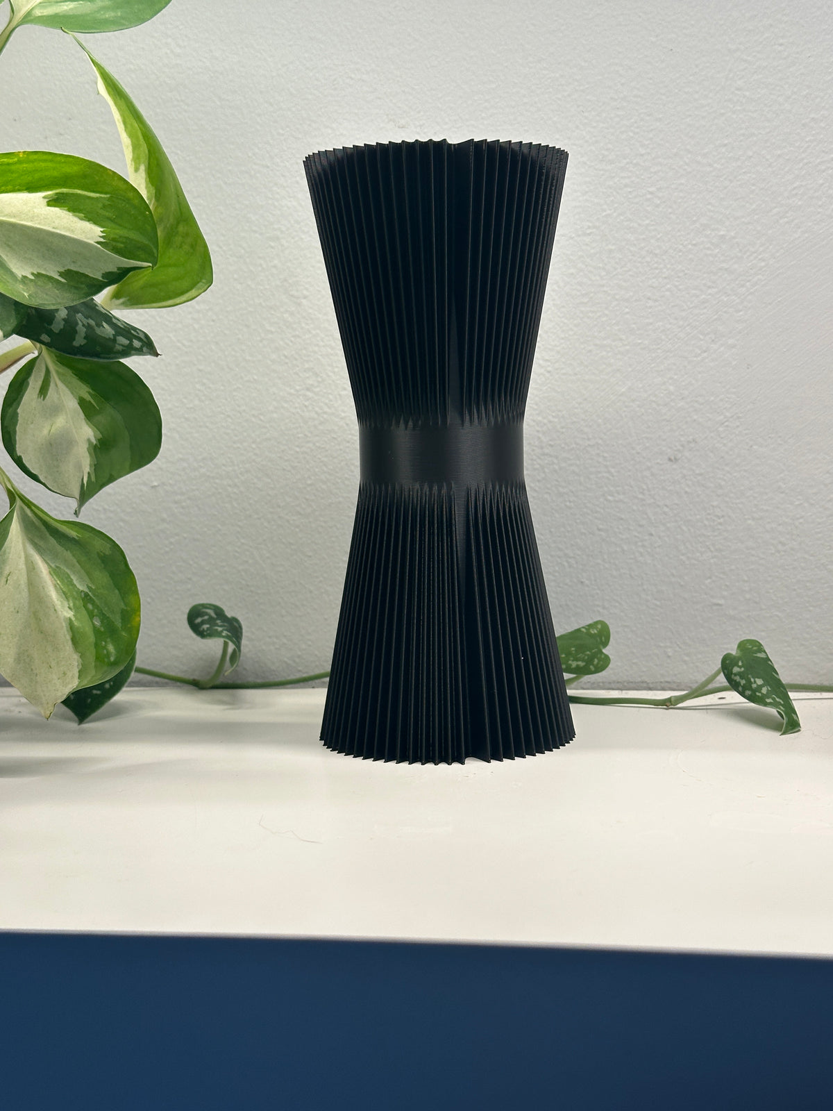 Elegant Tapered and Ribbed Vase
