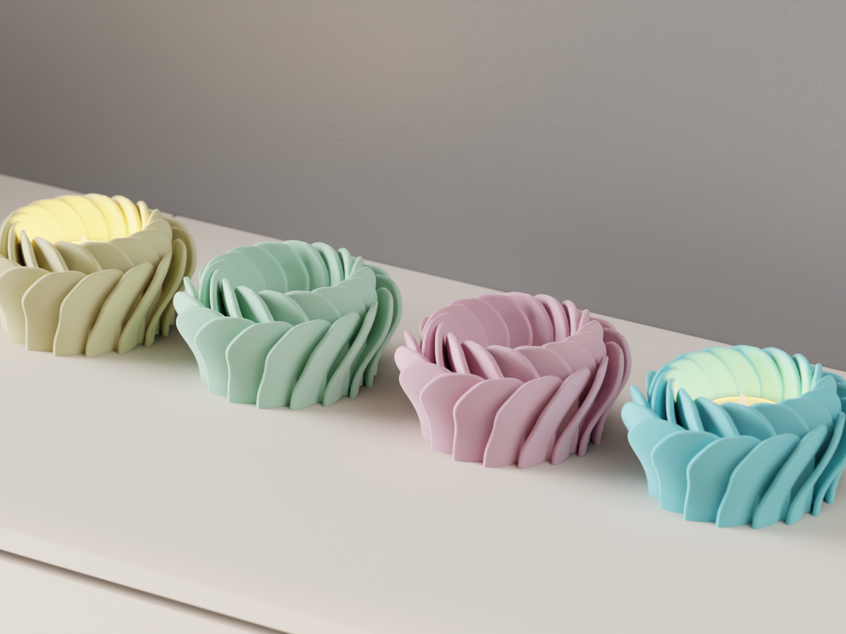 Elegant Tealight Floral Design Candle Holder