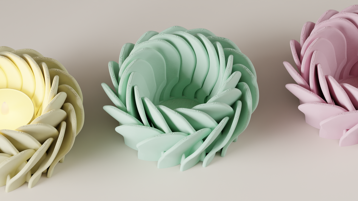 Elegant Tealight Floral Design Candle Holder