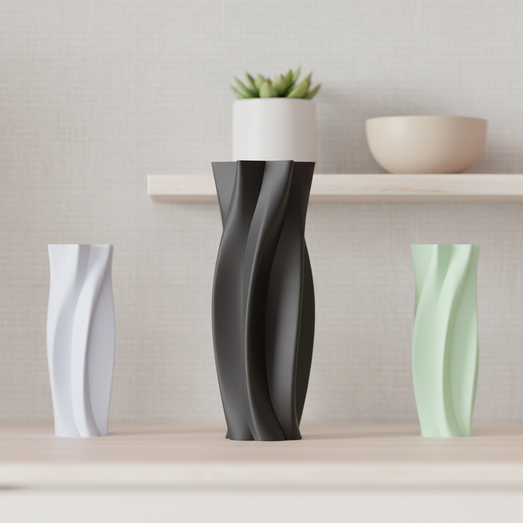 Elegant Twist Taper Vase