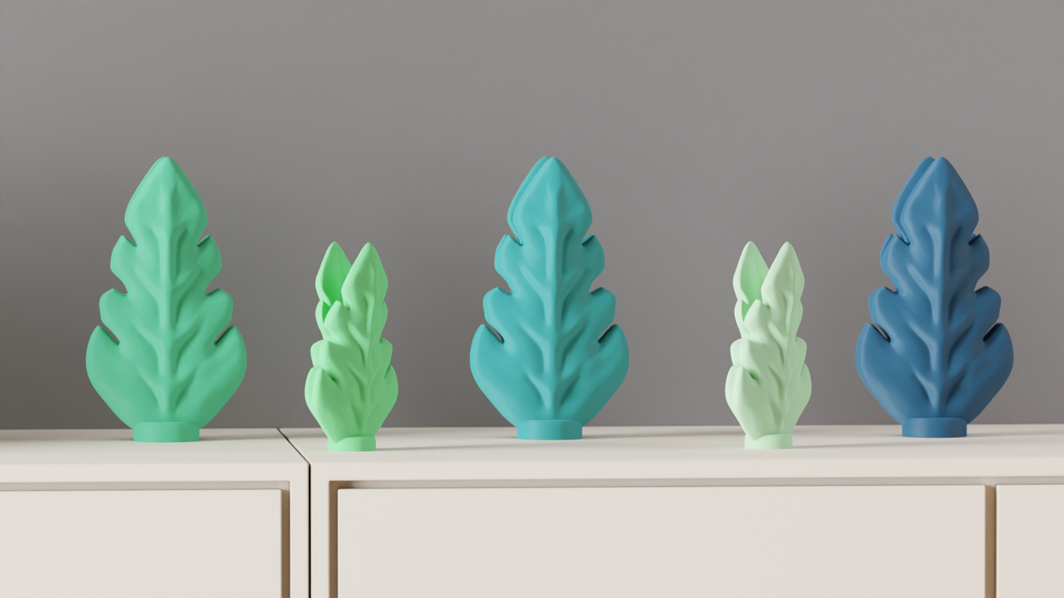 Elegant Vase Leaf Design Stem Vase – Standard size