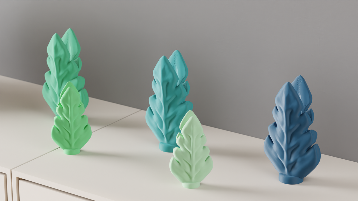 Elegant Vase Leaf Design Stem Vase – Small size