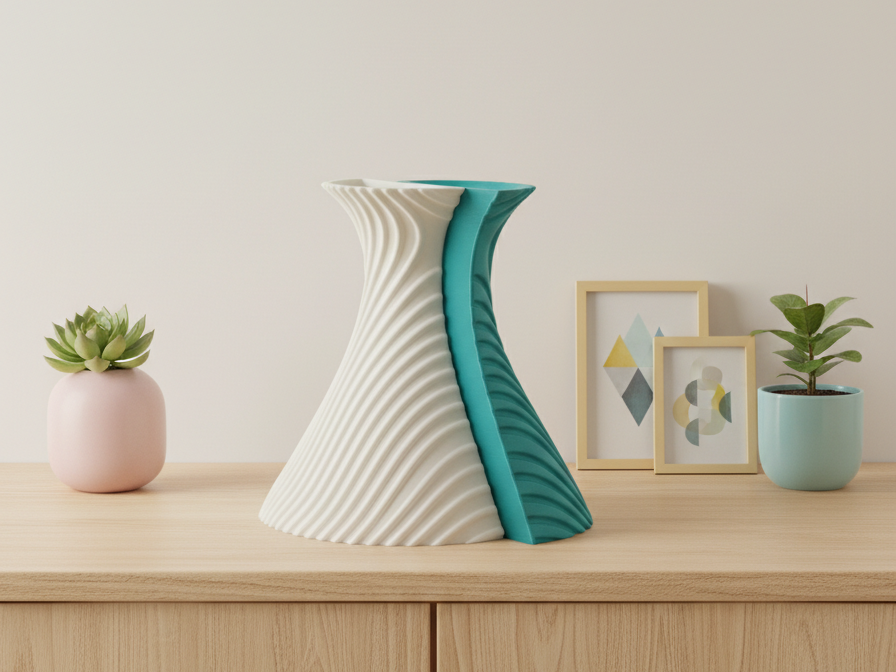 Elegant Vase Pair Sweeping Simple Vase Decor