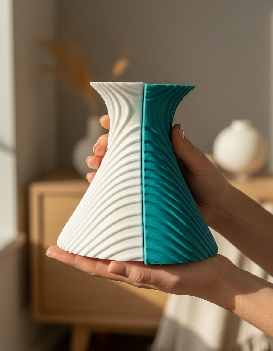 Elegant Vase Pair Sweeping Simple Vase Decor