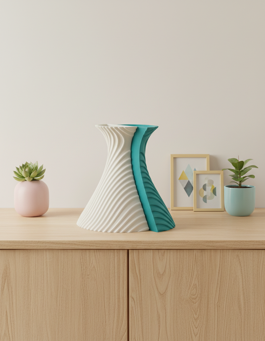 Elegant Vase Pair Sweeping Simple Vase Decor