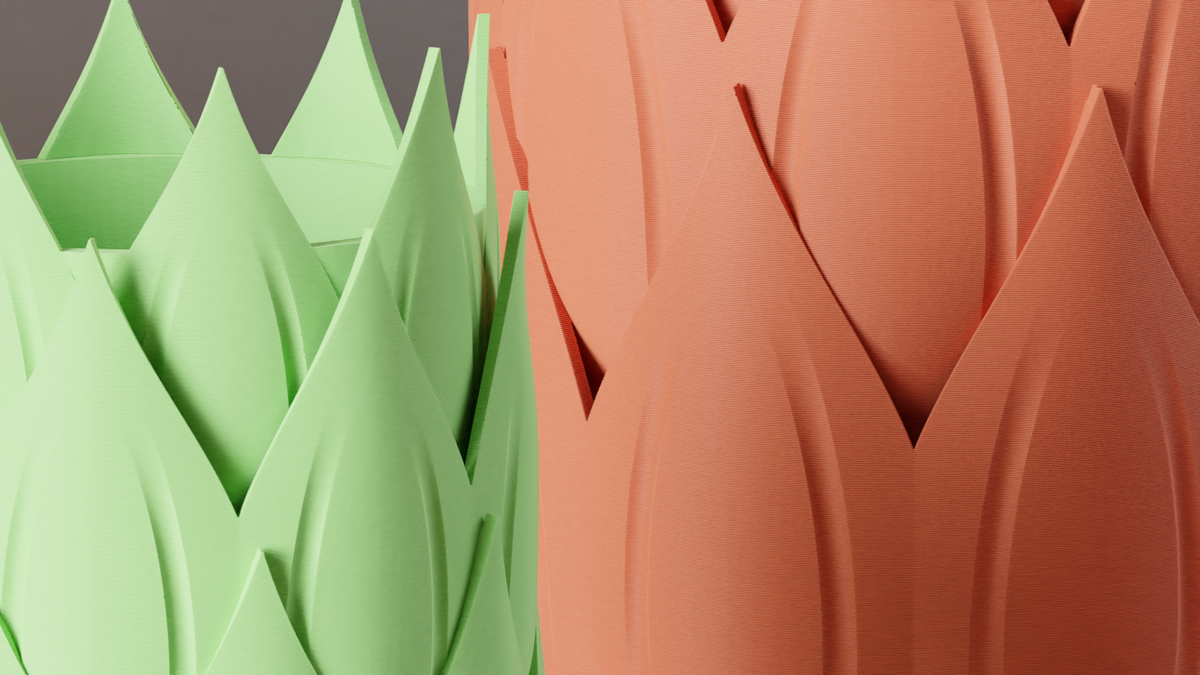 Elegant Vase with 3d Leaf Pattern – Large size