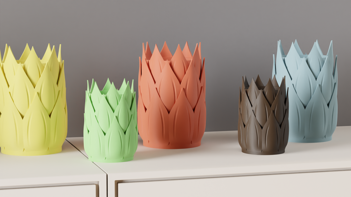 Elegant Vase with 3d Leaf Pattern