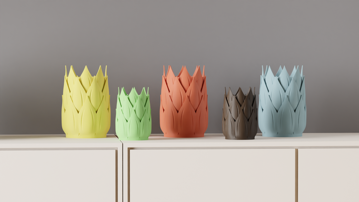 Elegant Vase with 3d Leaf Pattern