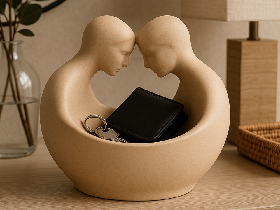 Embrace Silhouette Modern Sculptural CatchAll Bowl