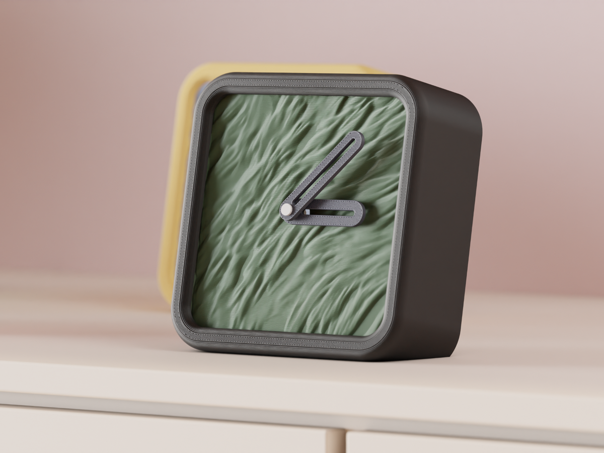 Faux Fur Texture Small Desk Clock
