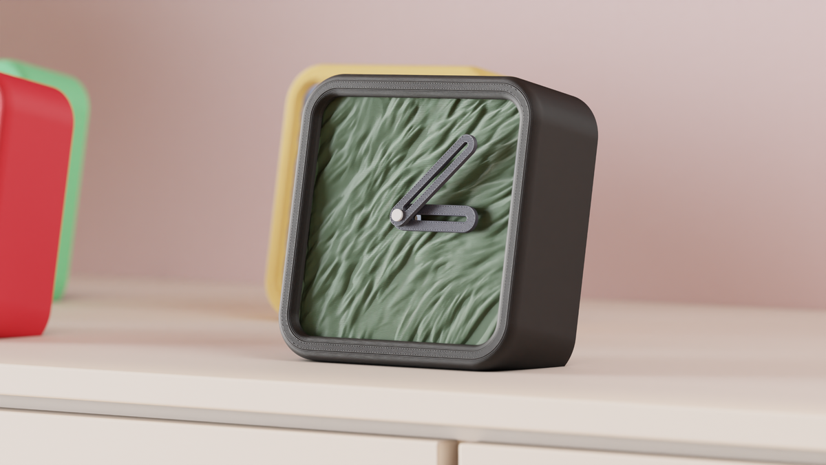 Faux Fur Texture Small Desk Clock