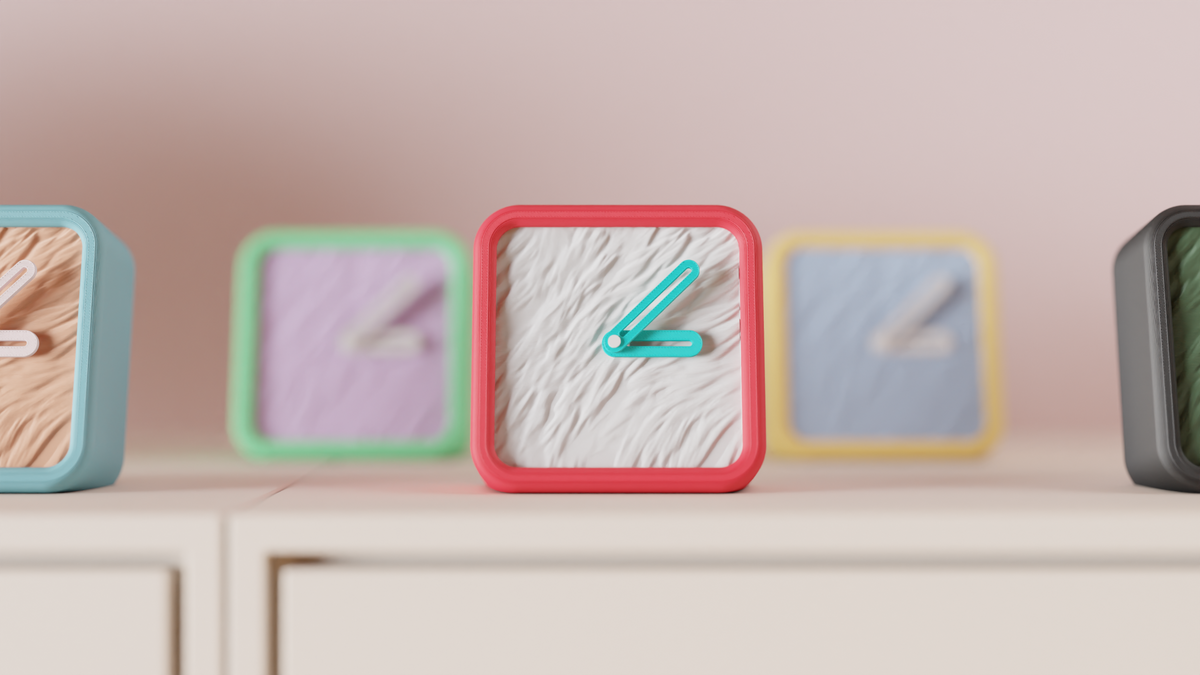 Faux Fur Texture Small Desk Clock