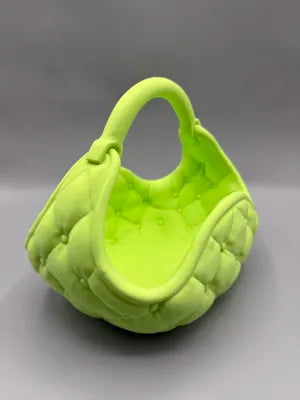 Tufted Easter Basket with Handle - Spring Decor