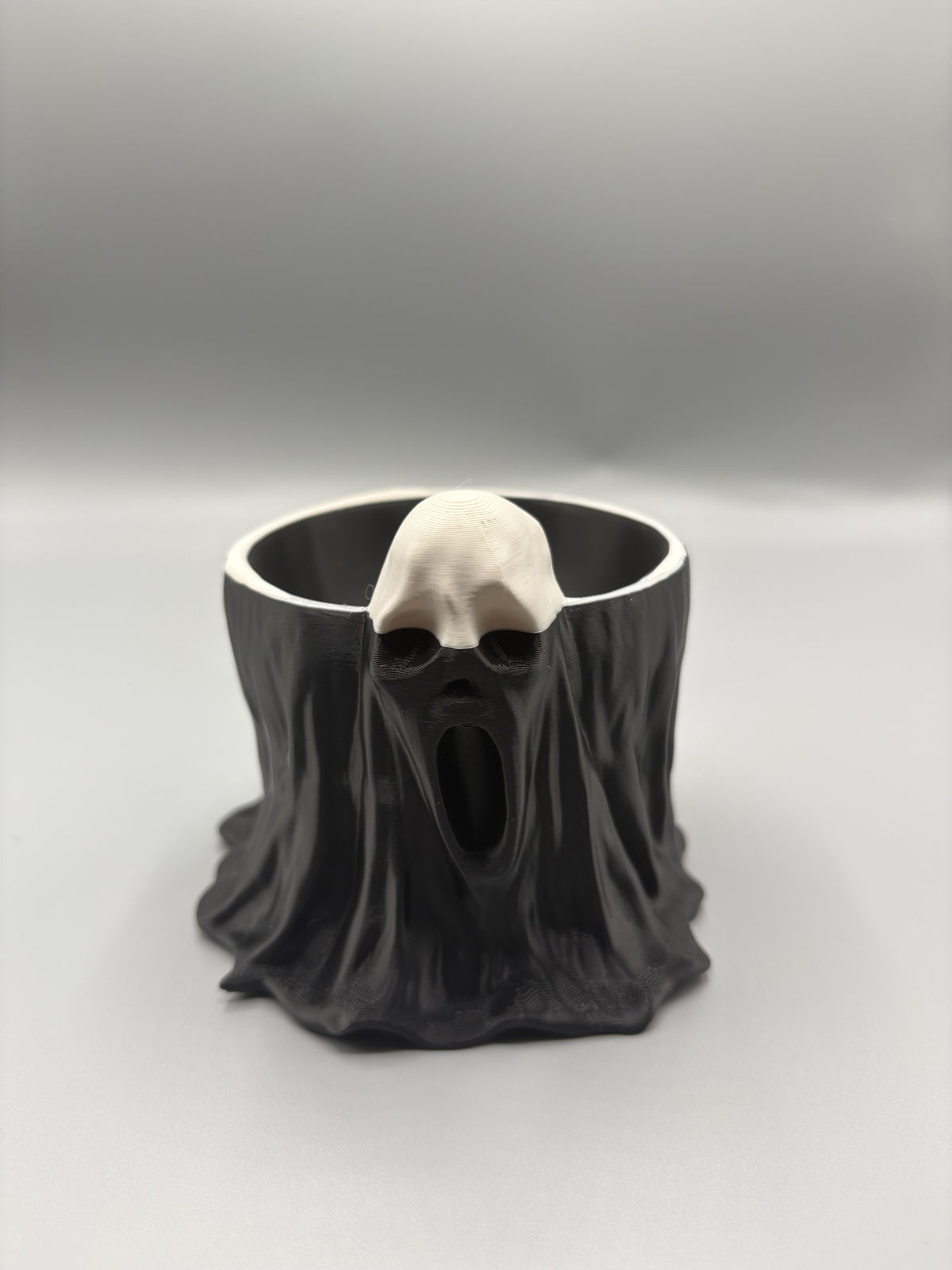 Ghost Face Halloween Candy Bowl Spooky Treat Hold