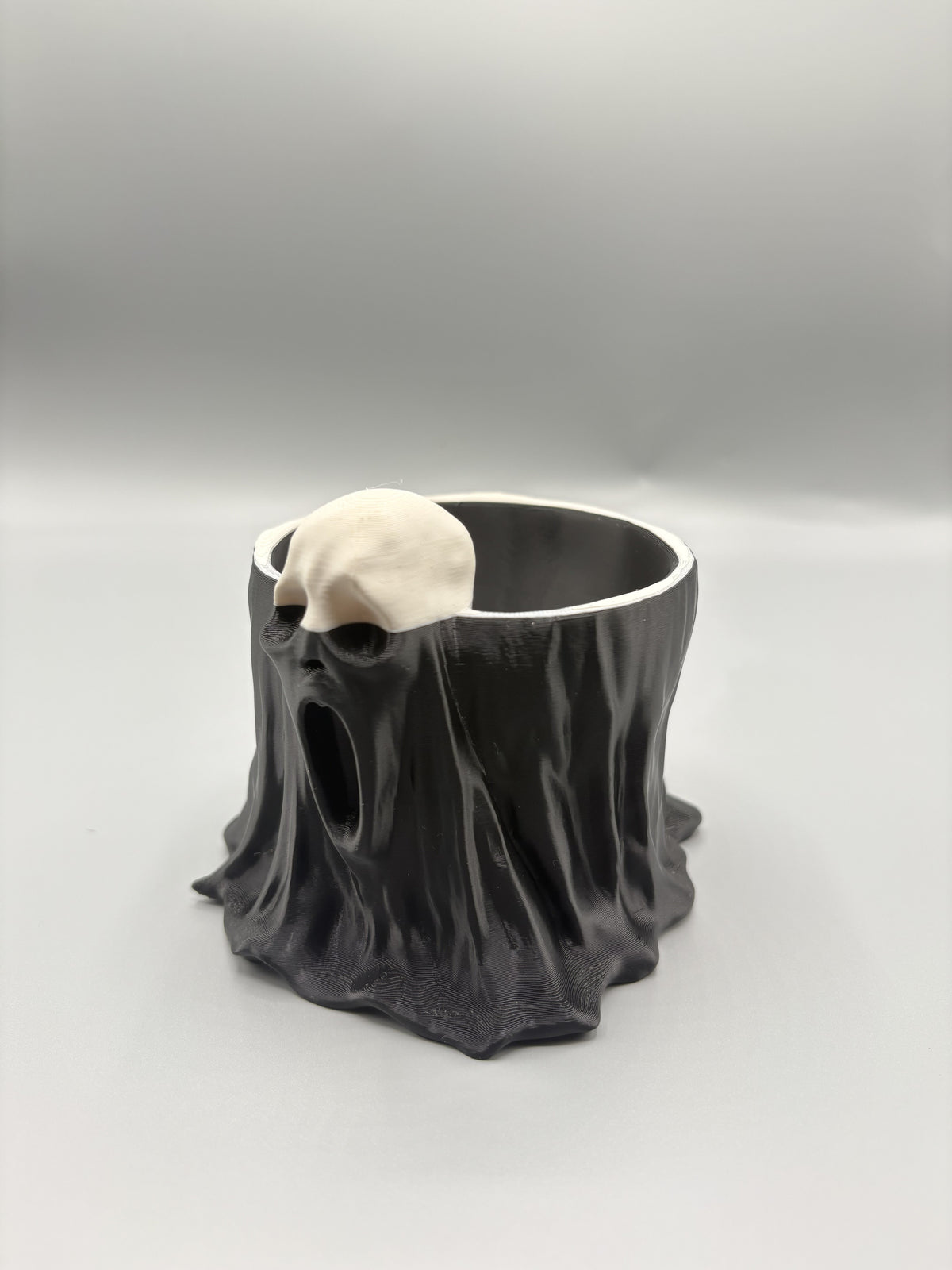 Ghost Face Halloween Candy Bowl Spooky Treat Hold