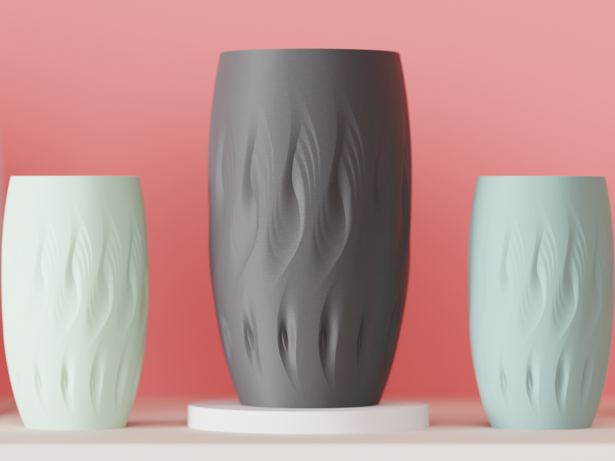 Flist Modern Flame Pattern Vase – Small size