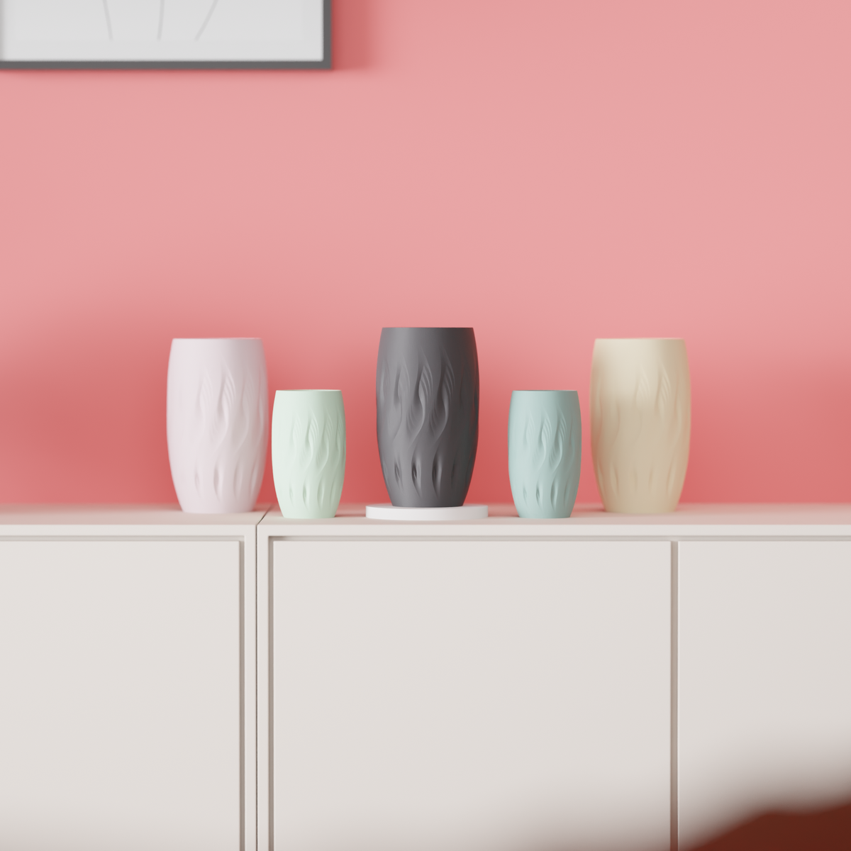 Flist Modern Flame Pattern Vase