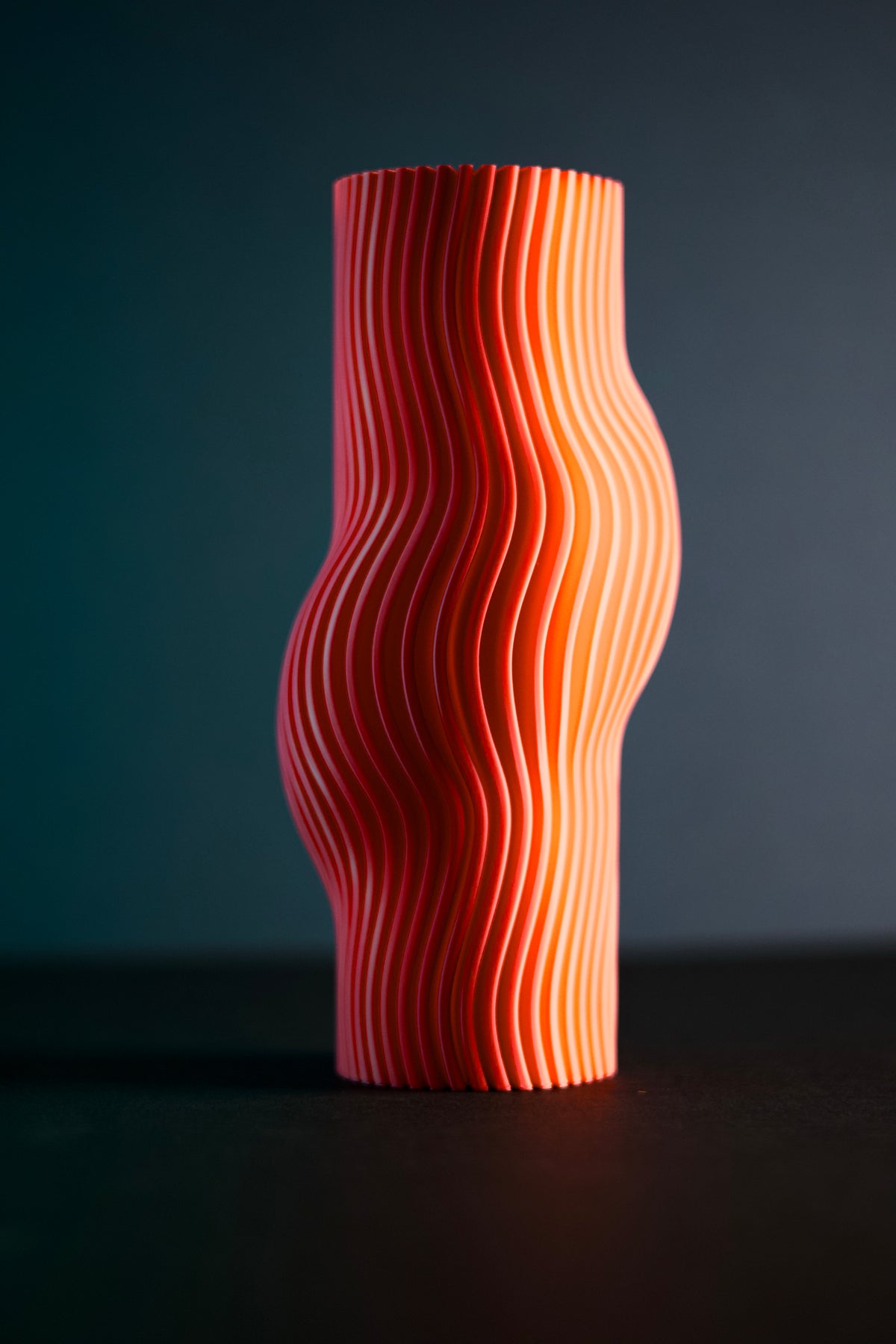 Flowing Organic Ribbed Vase