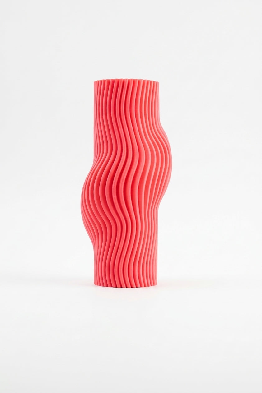 Flowing Organic Ribbed Vase