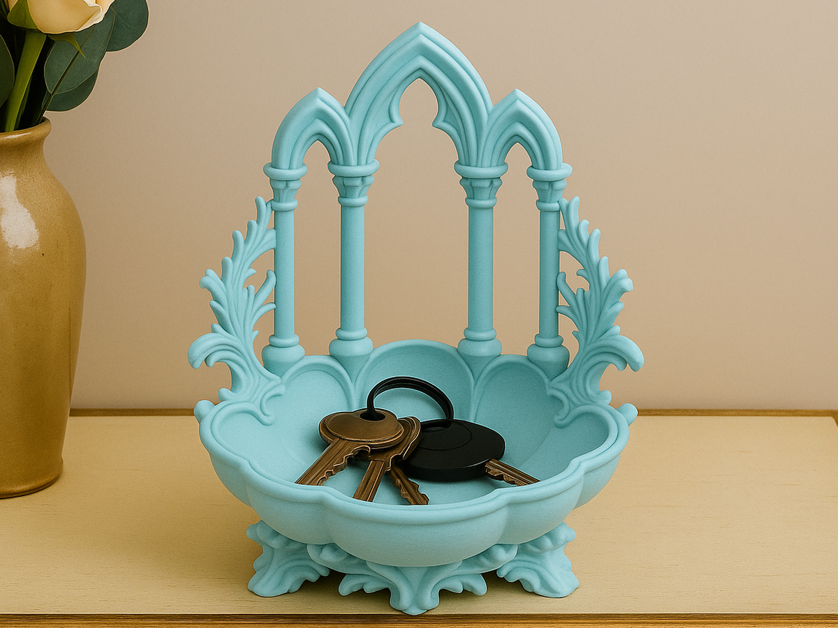 Gothic Arch Catchall Bowl Entryway Organizer