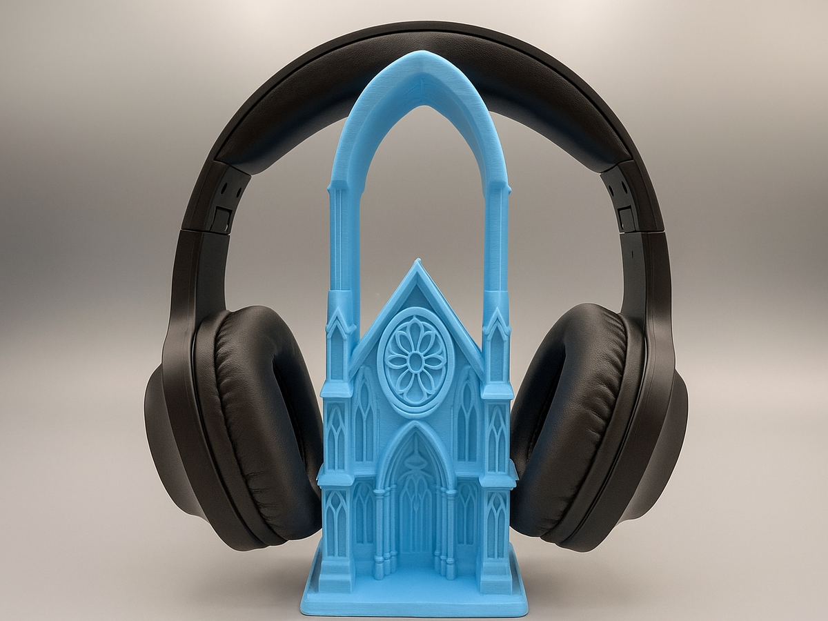 Gothic Cathedral Headphone Stand Desktop Display