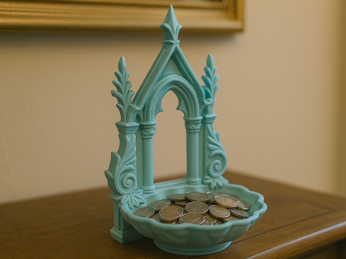 Gothic Shell Catchall Tray – Ornate Entryway Bowl