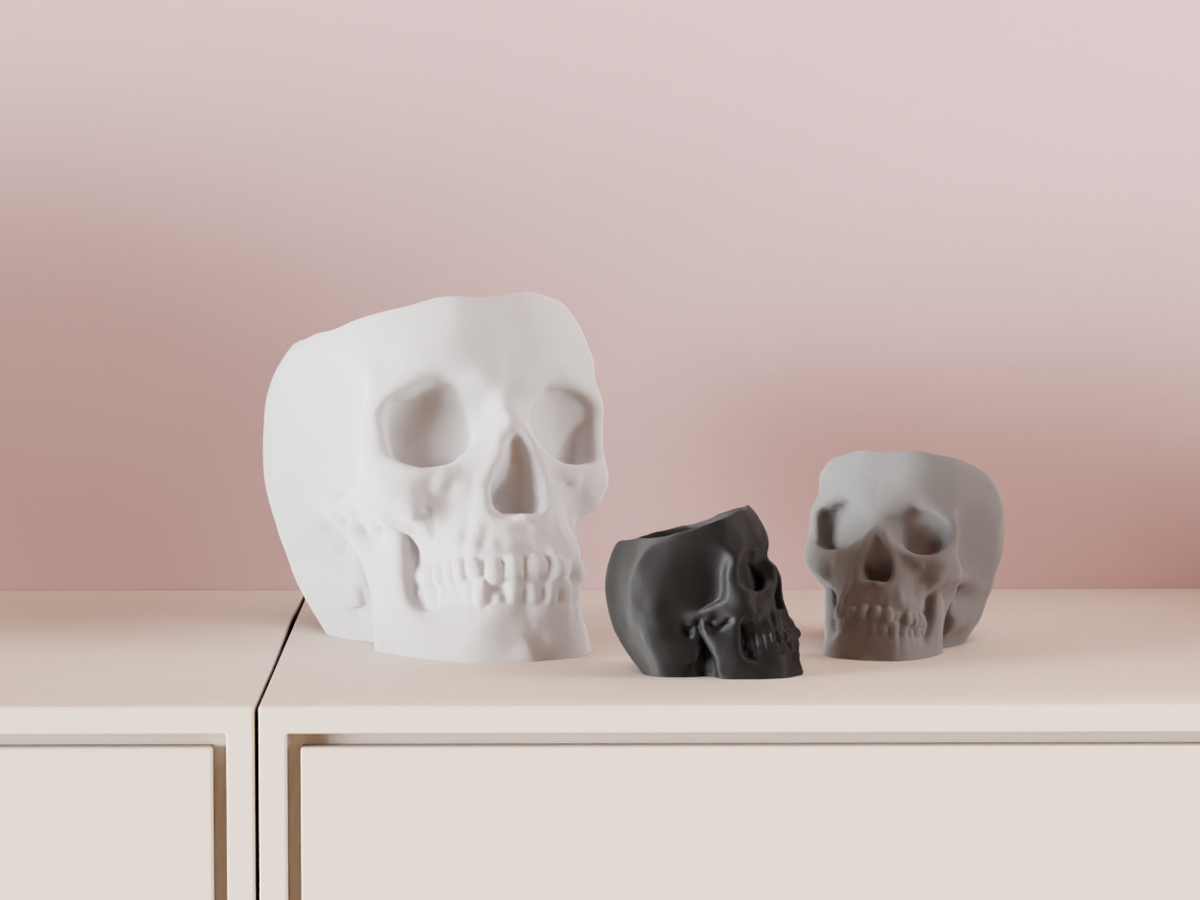 Halloween Skull Plant Pot