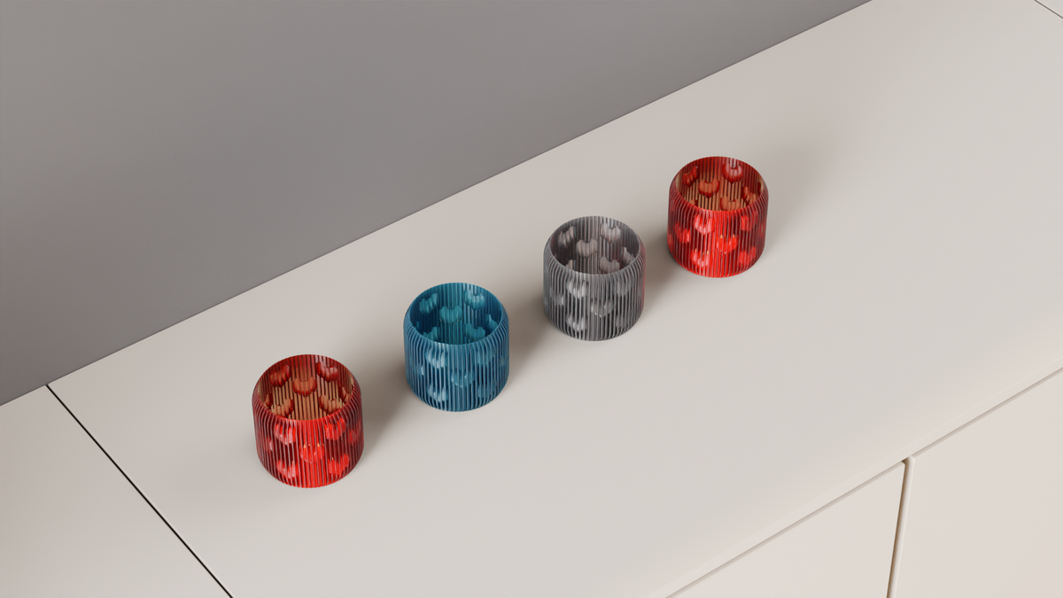 Heart Design LED Tealight Lamp