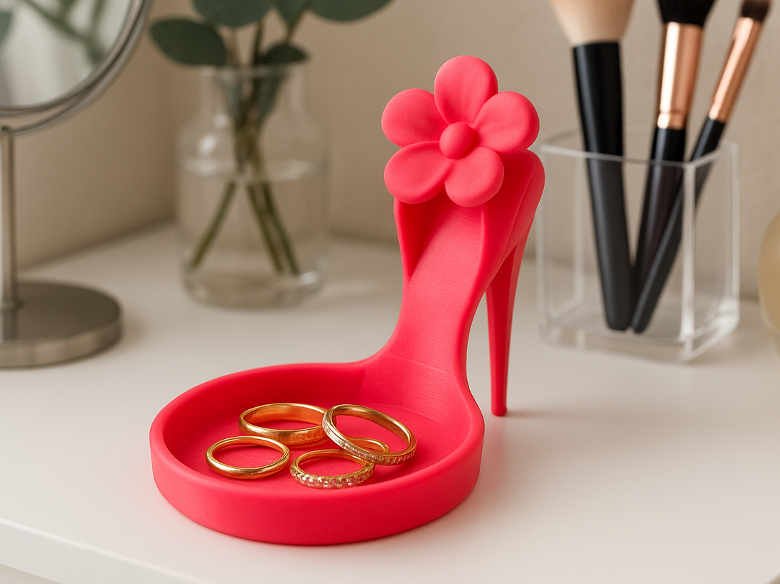 High Heel Flower Jewelry Tray