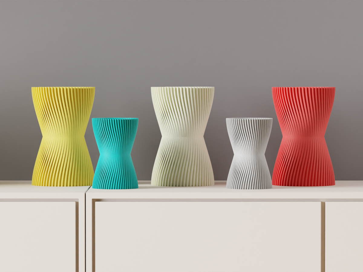 Hourglass Ribbed Vase – Large size