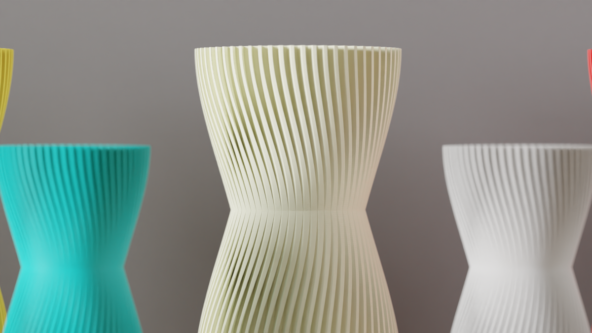 Hourglass Ribbed Vase – Large size