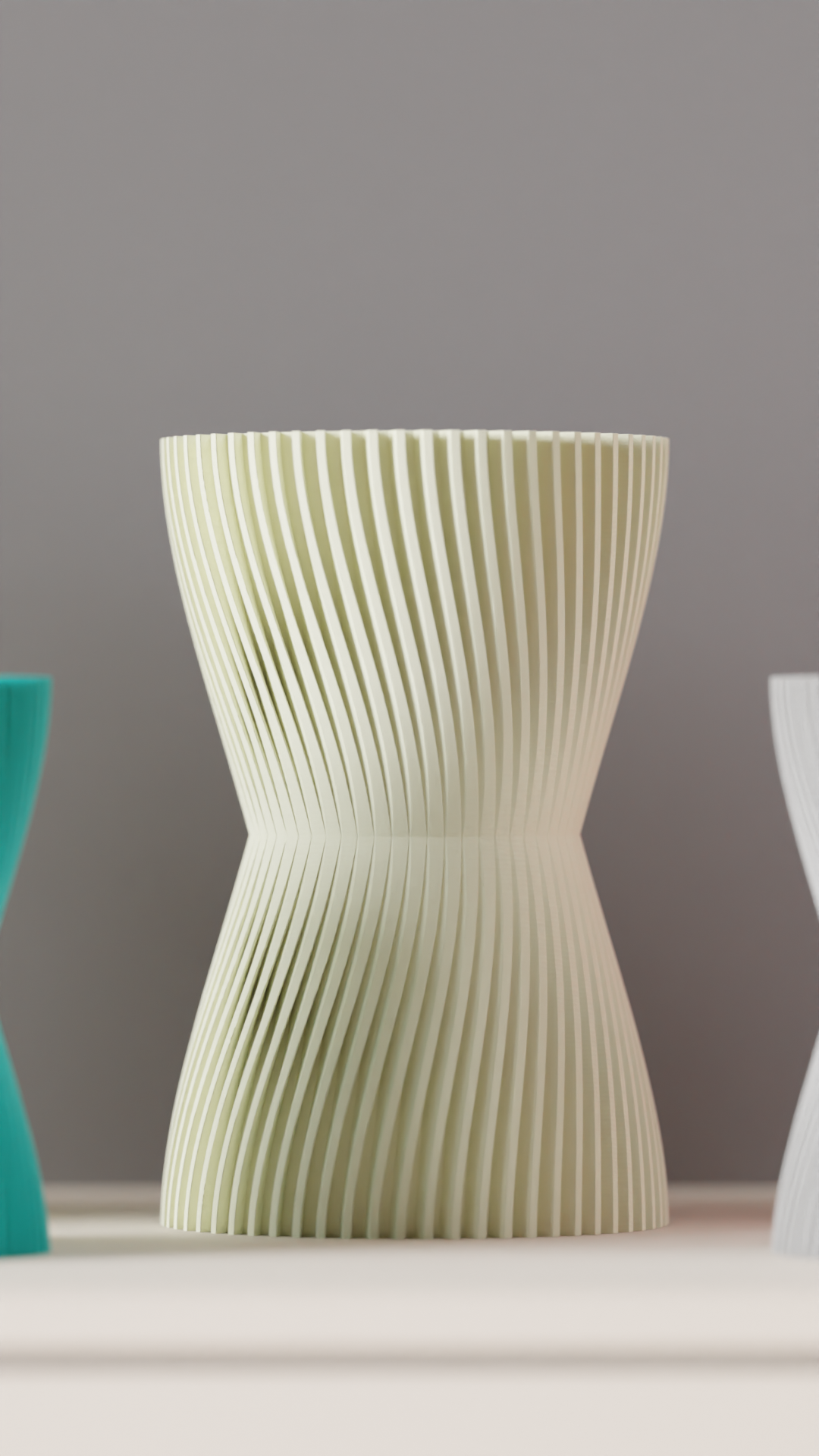 Hourglass Ribbed Vase – Large size