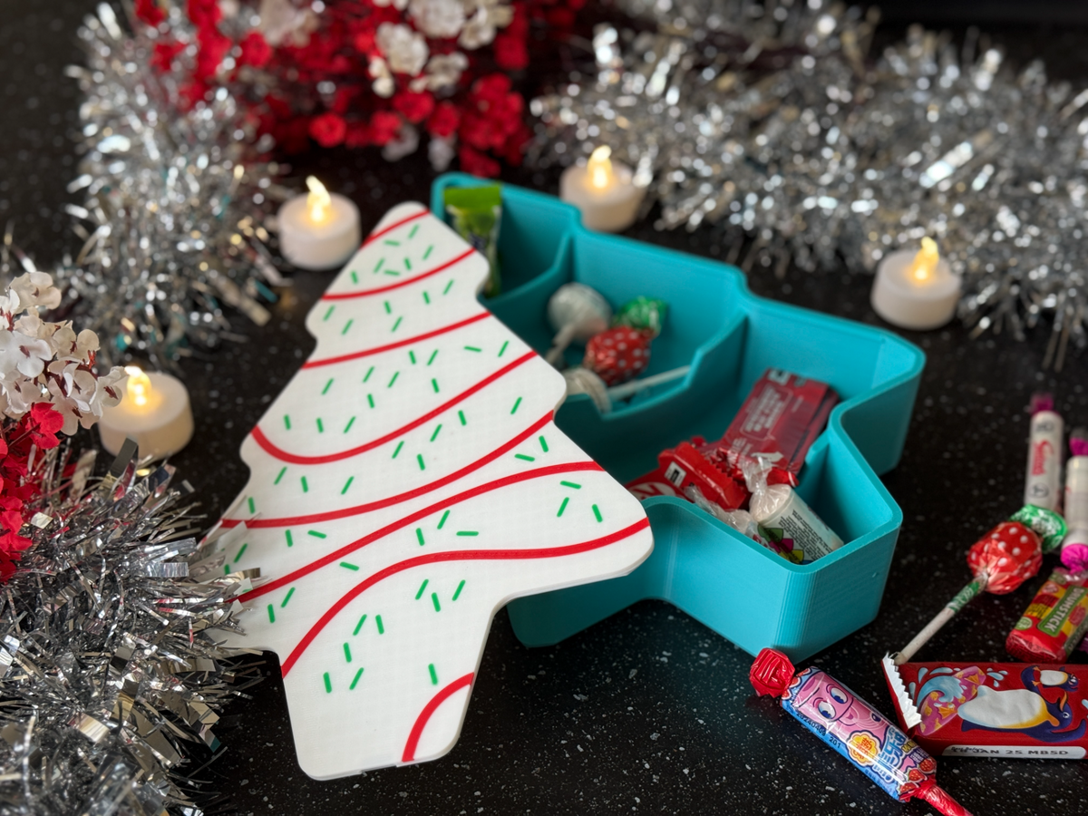 Iced Christmas Tree Snack Tray