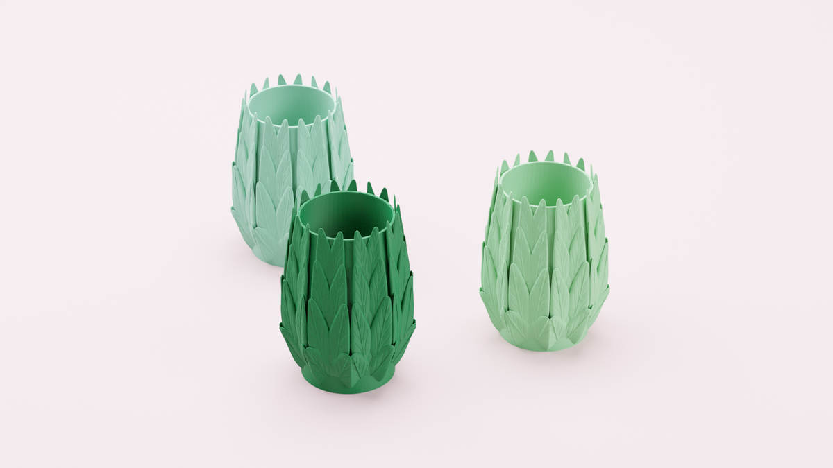 Leaf Design Pencil Holder