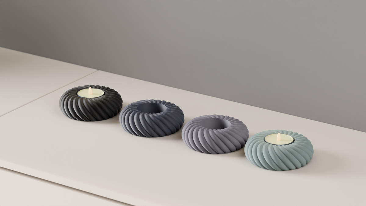 LED Candle Holder Coiled Rope Tealight Stand