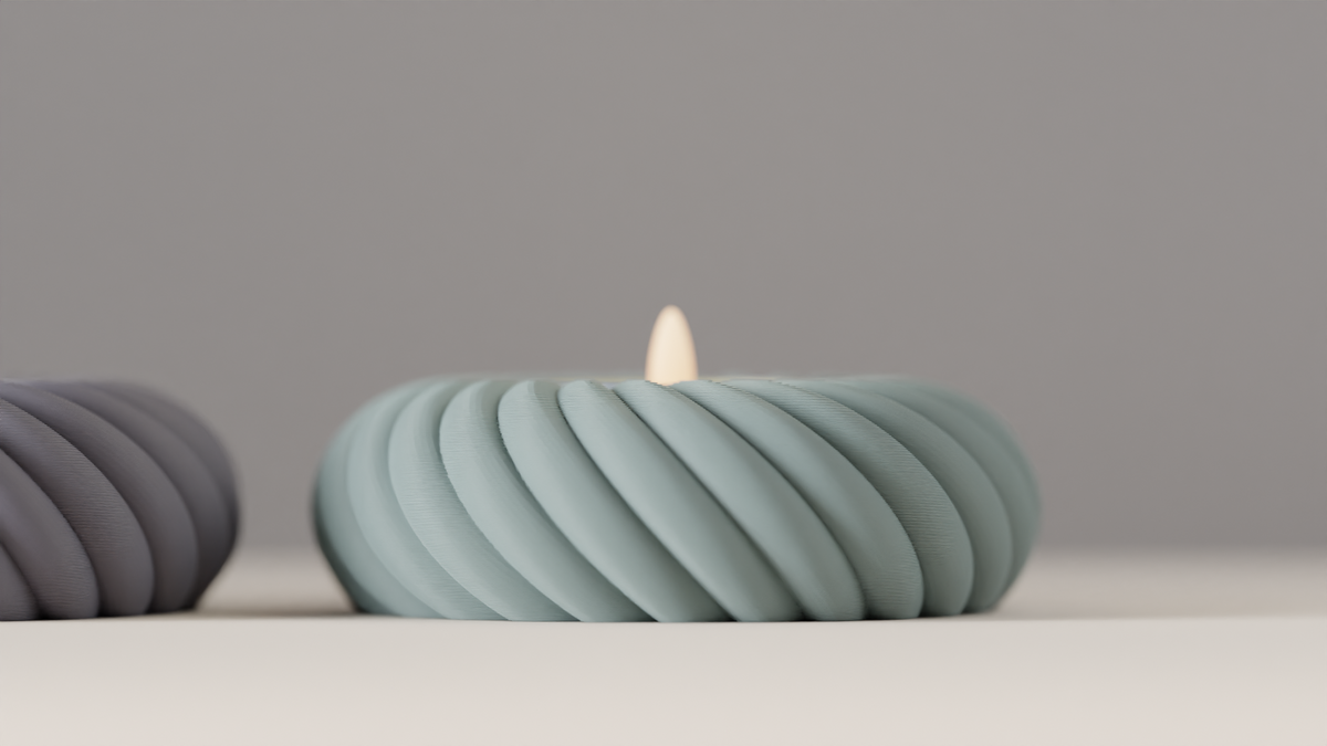 LED Candle Holder Coiled Rope Tealight Stand