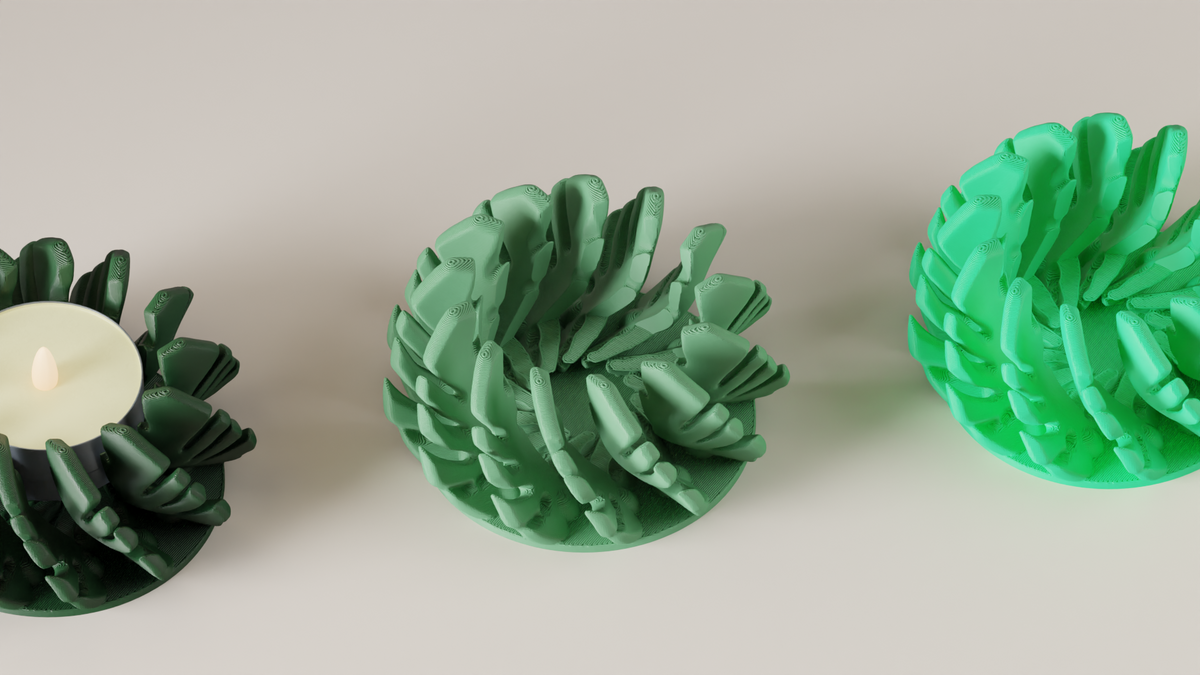 LED Candle Holder Cute Monstera Tealight Stand