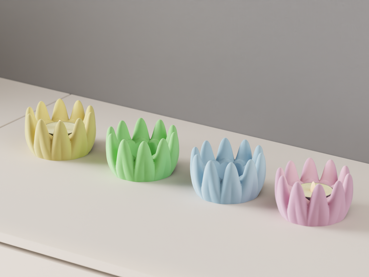 LED Candle Holder Succulent Plant Style Tealight